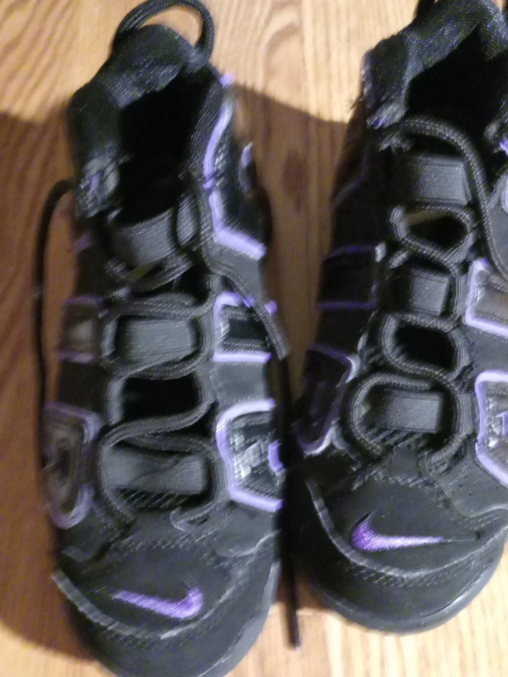 Nike Kids Black and Purple AIR Sneakers